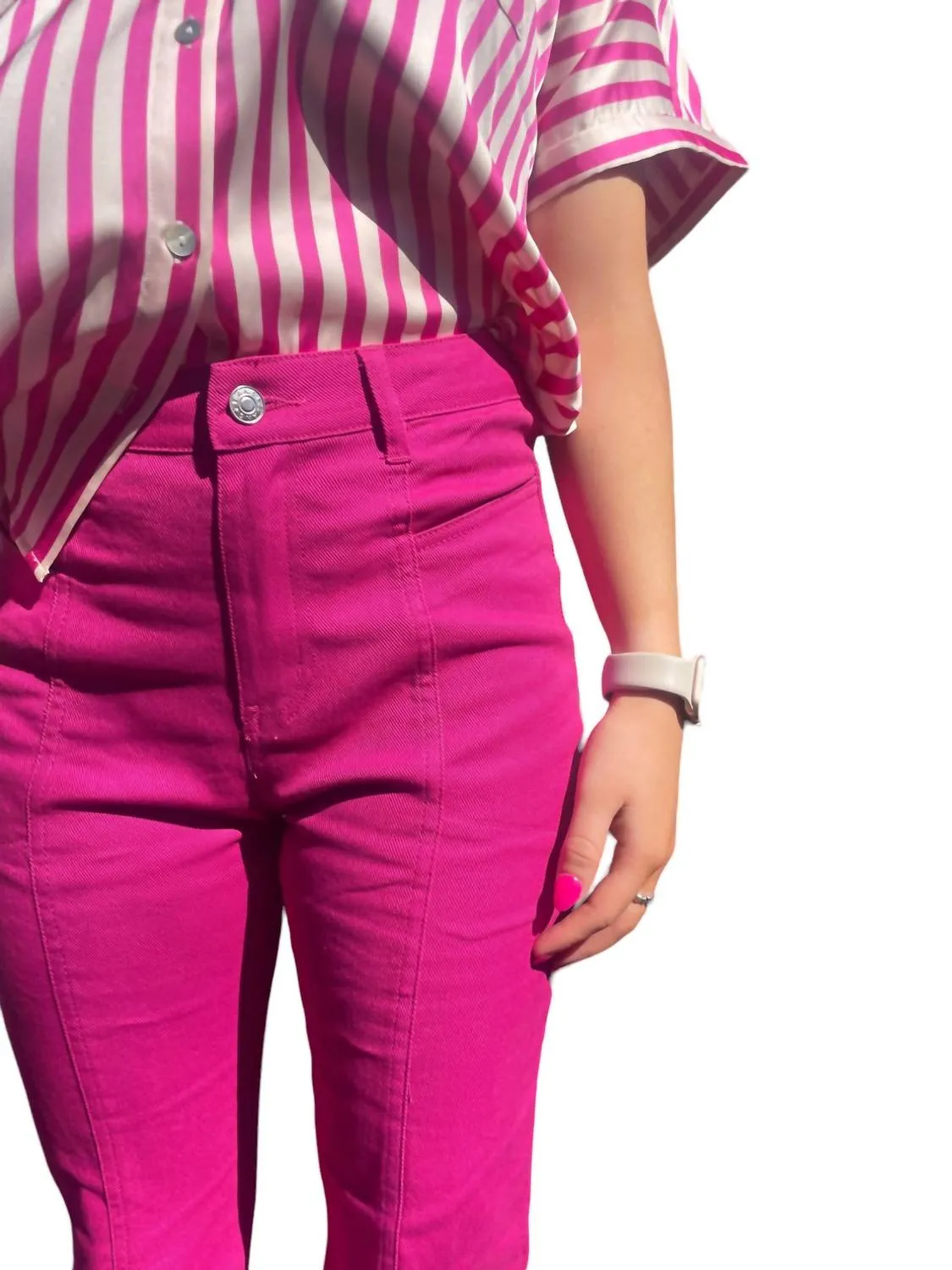 Malina Flare Pants In Fuchsia
