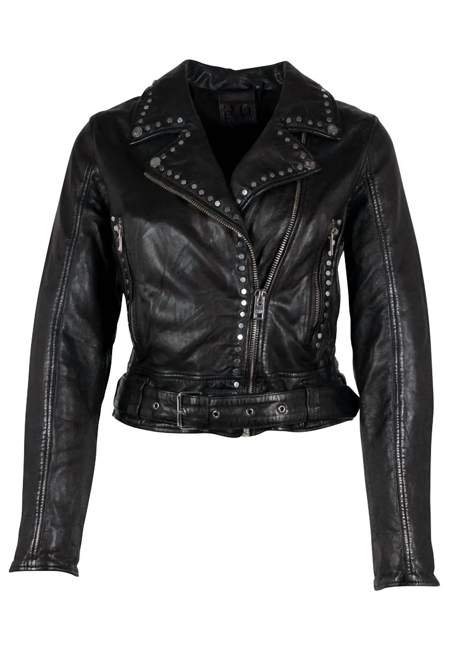 Maryn Leather Jacket In Black