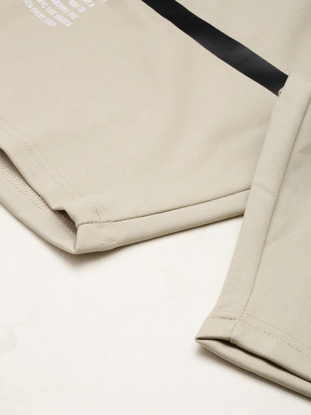 Men Beige Regular Fit Sports Shorts