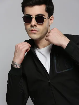 Men Black Bomber Jacket