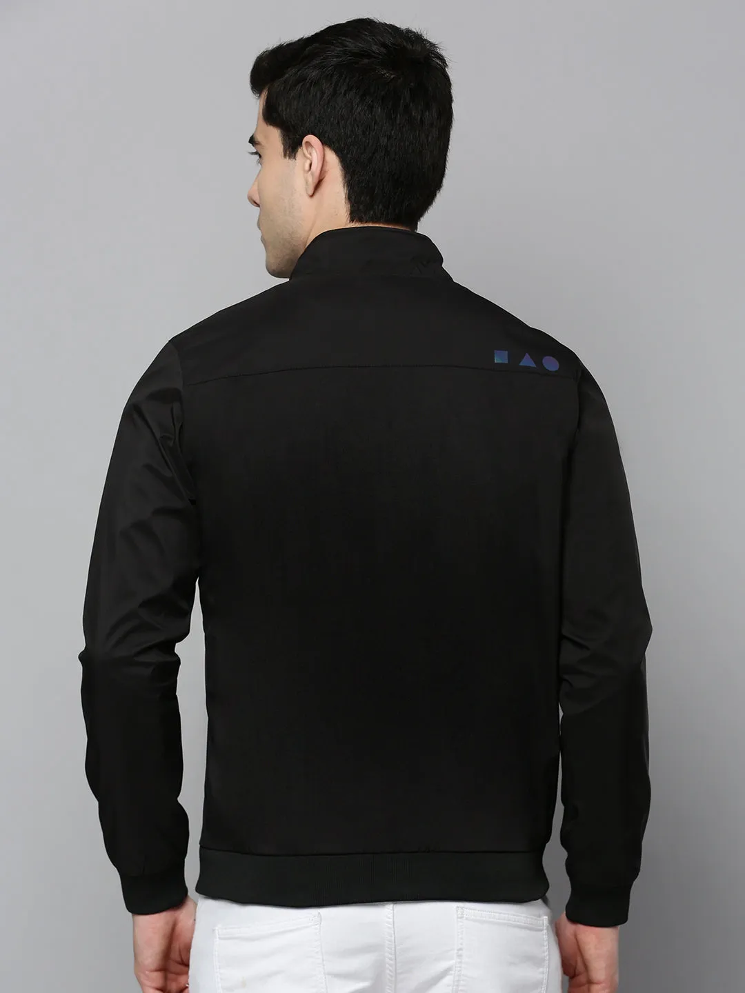 Men Black Bomber Jacket