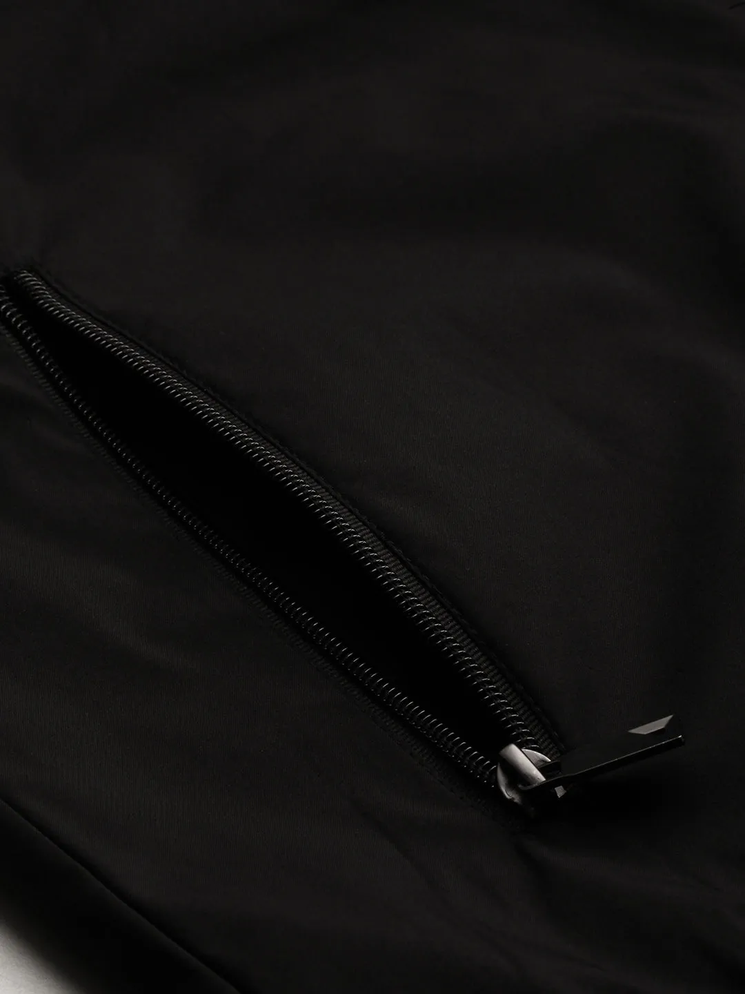 Men Black Bomber Jacket