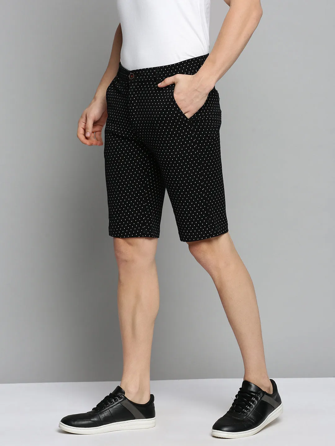 Men Black Printed Shorts