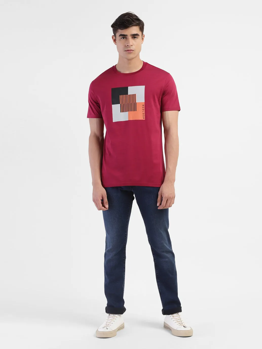 Men Regular Fit Graphics Print T-Shirt
