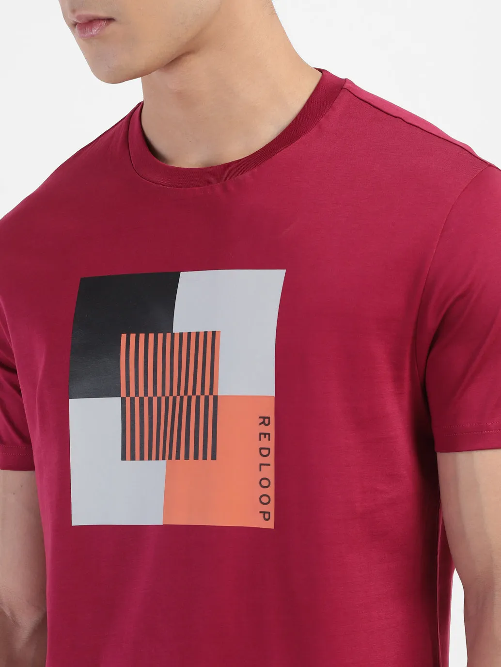 Men Regular Fit Graphics Print T-Shirt
