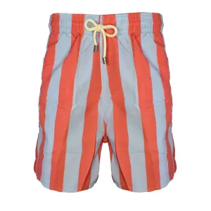 Men The Classic Drawstrings Swim Shorts Trunks In Coral Ash Blue