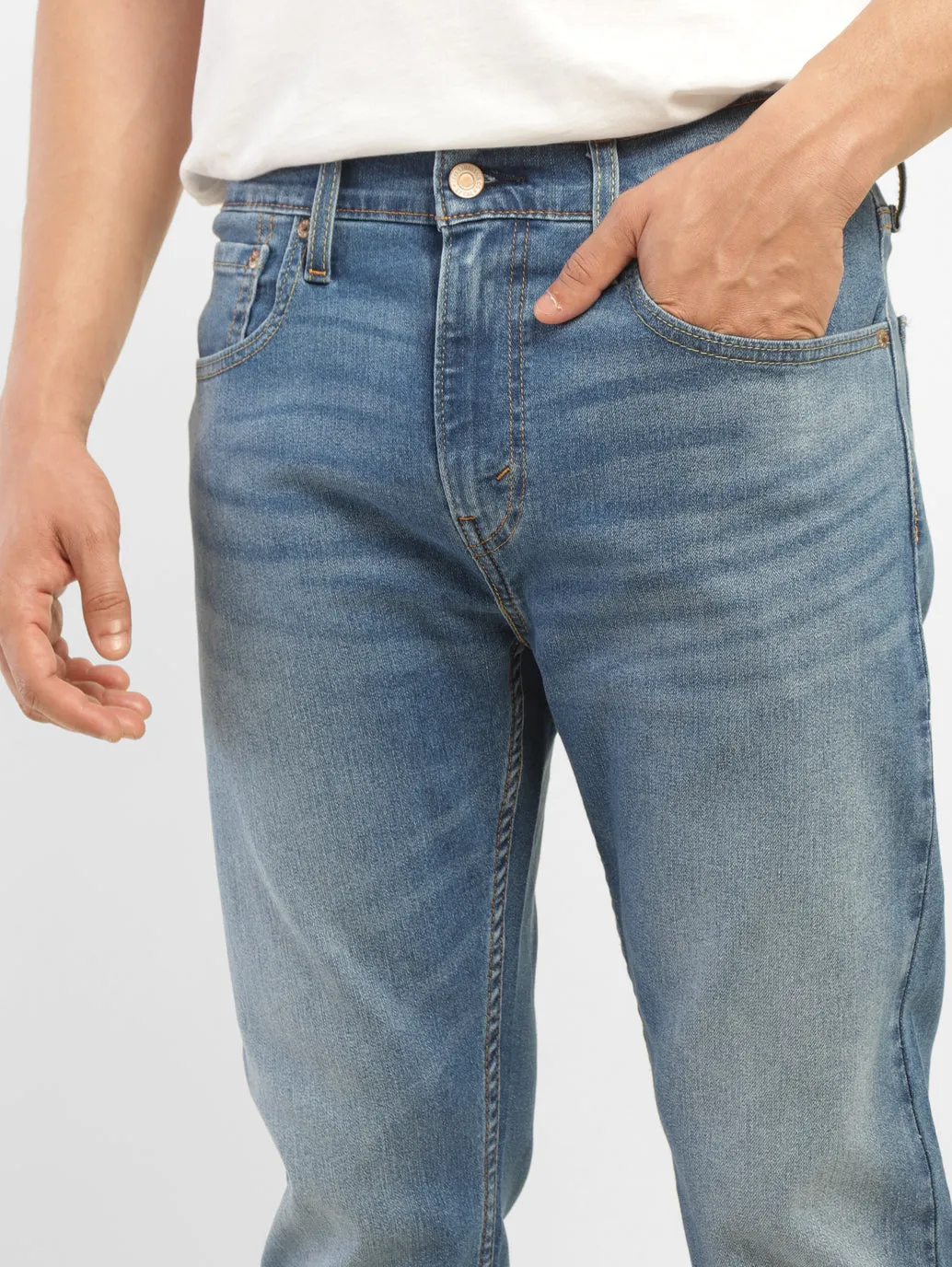 Men's 512 Blue Slim Tapered Fit Mid Rise Jeans