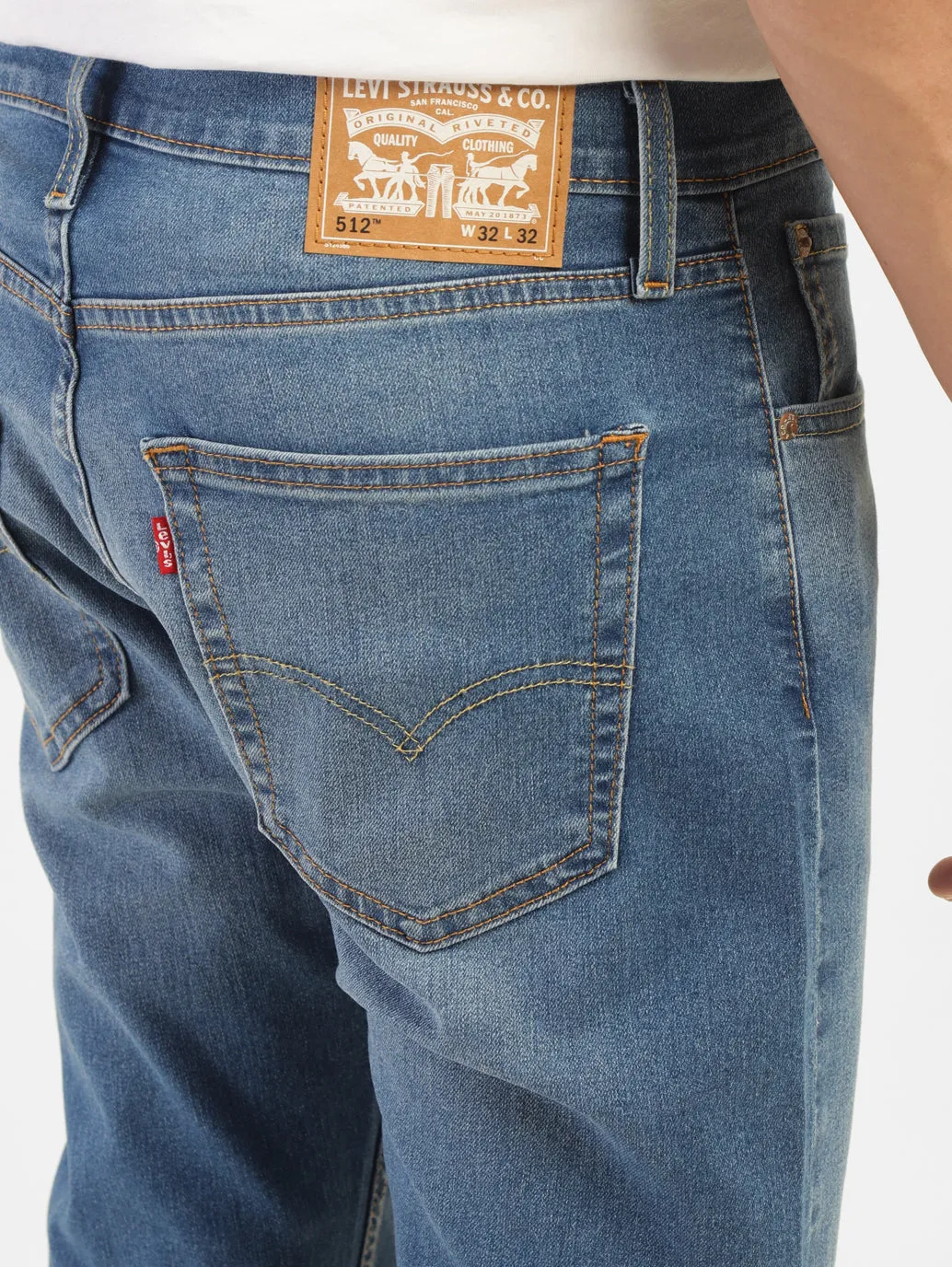 Men's 512 Blue Slim Tapered Fit Mid Rise Jeans