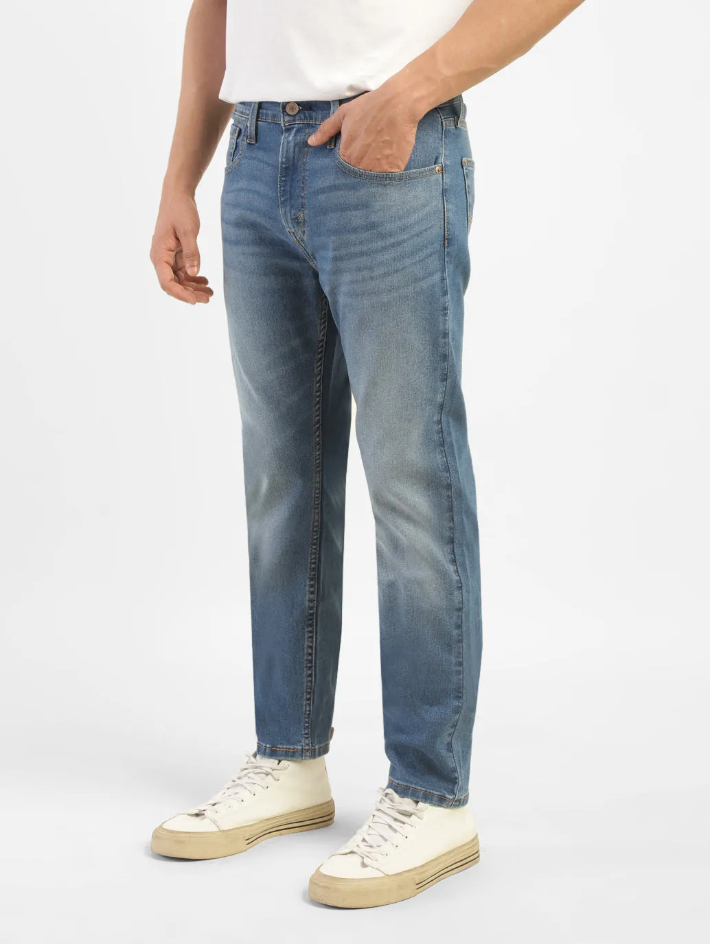 Men's 512 Blue Slim Tapered Fit Mid Rise Jeans