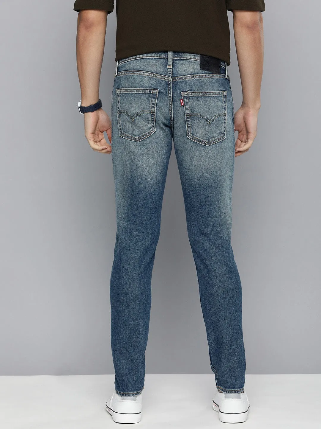 Men's 512 Mid Indigo Slim Tapered Fit Low Rise Jeans