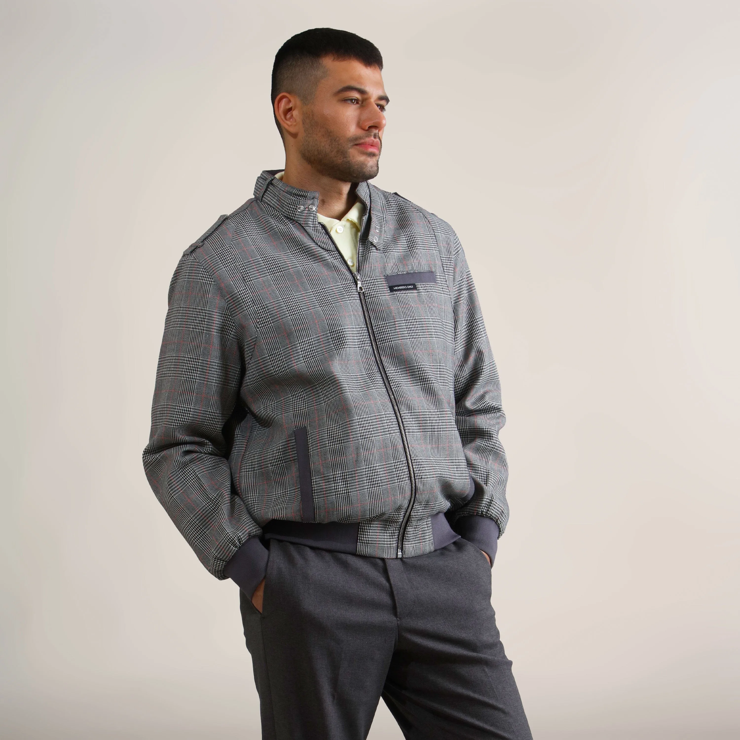 Men's Anderson Glen Plaid Iconic Racer Jacket