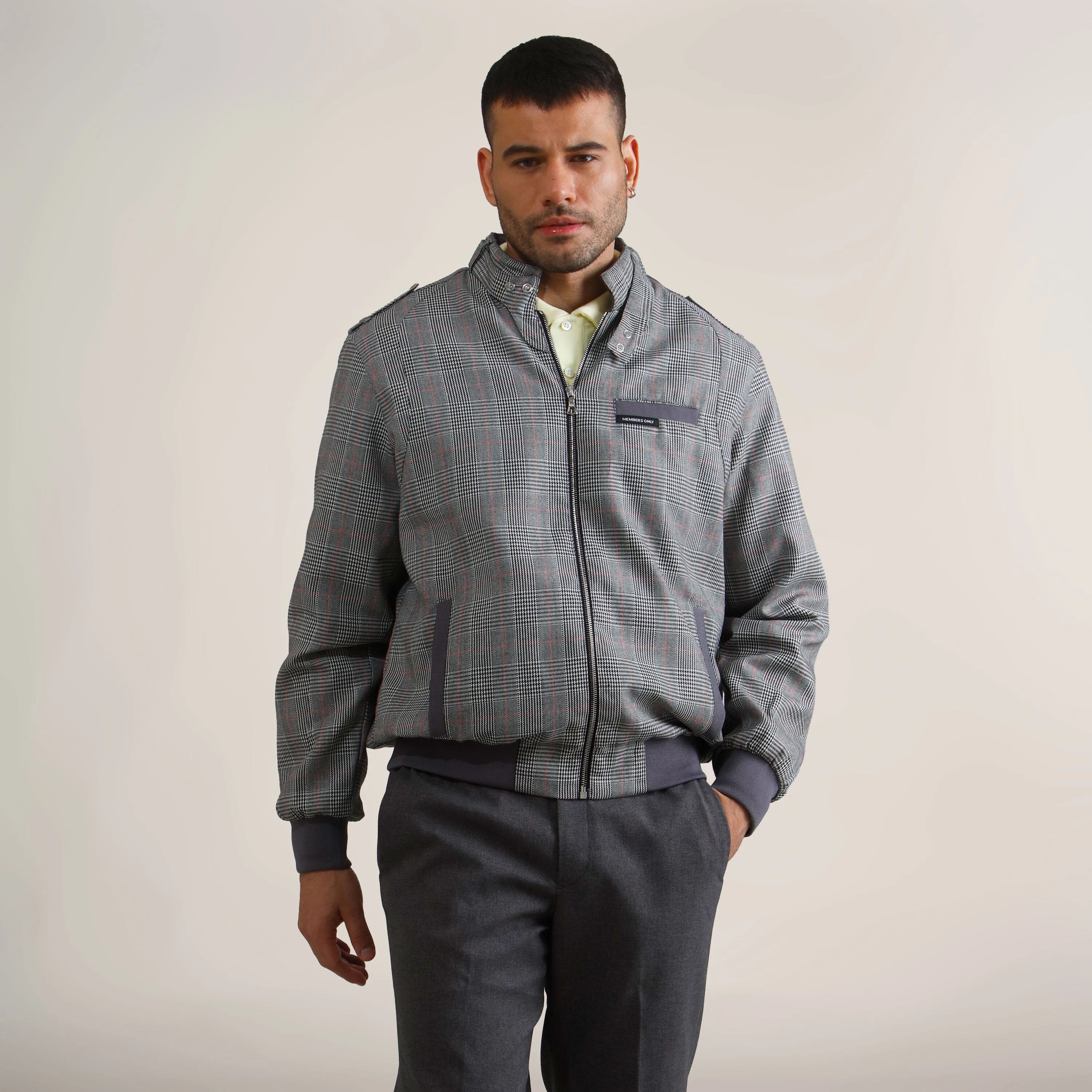 Men's Anderson Glen Plaid Iconic Racer Jacket