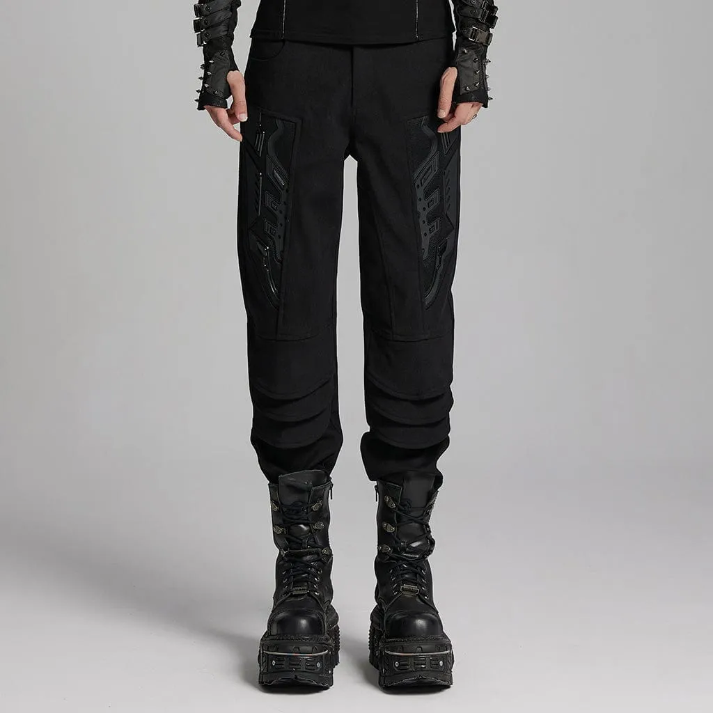 Men's Cyberpunk 3D Amor Patch Pants
