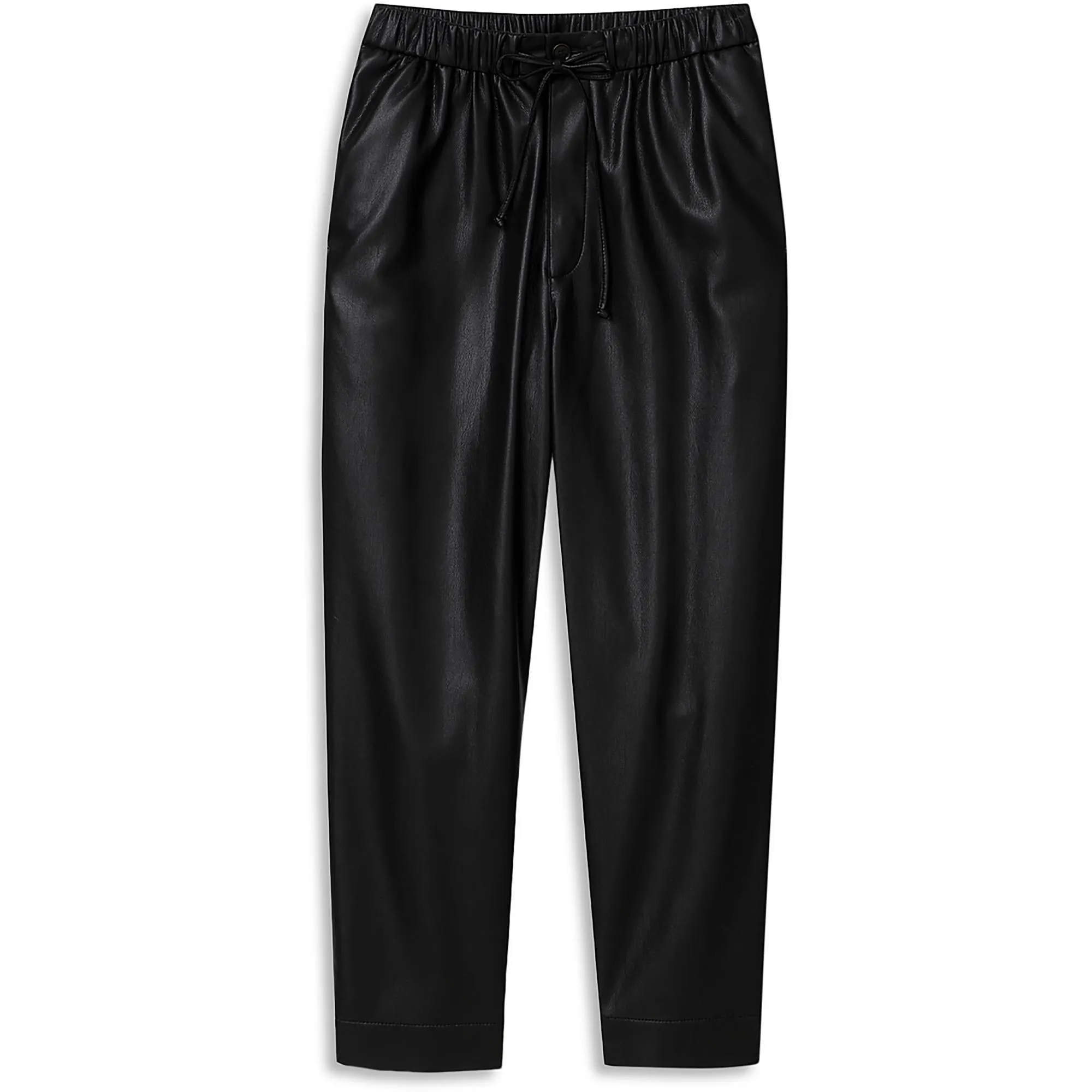 Mens Faux Leather High Rise Trouser Pants
