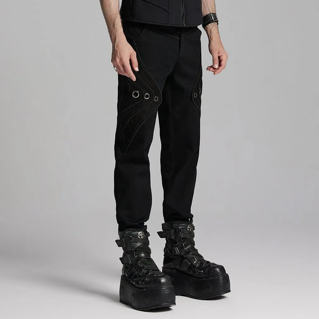 Men's Gothic Ring Skull Pants
