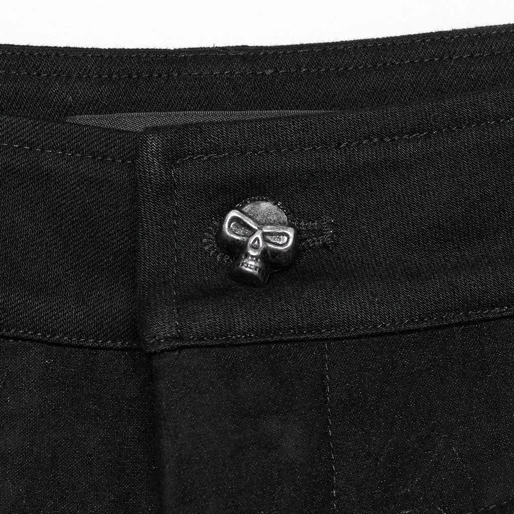 Men's Gothic Ring Skull Pants