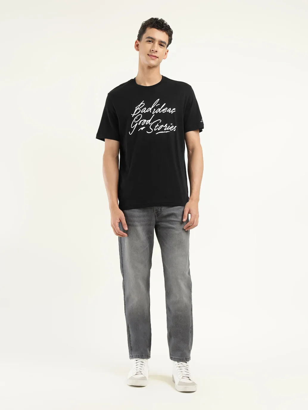 Men's Graphic Print Crew Neck T-shirt