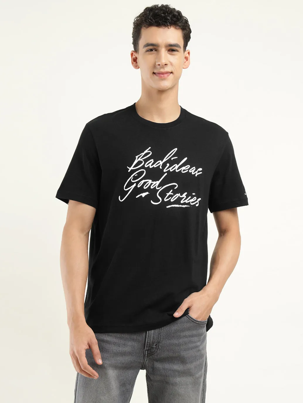 Men's Graphic Print Crew Neck T-shirt