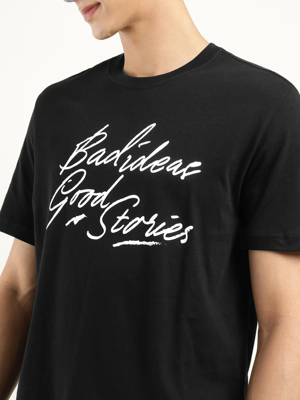 Men's Graphic Print Crew Neck T-shirt