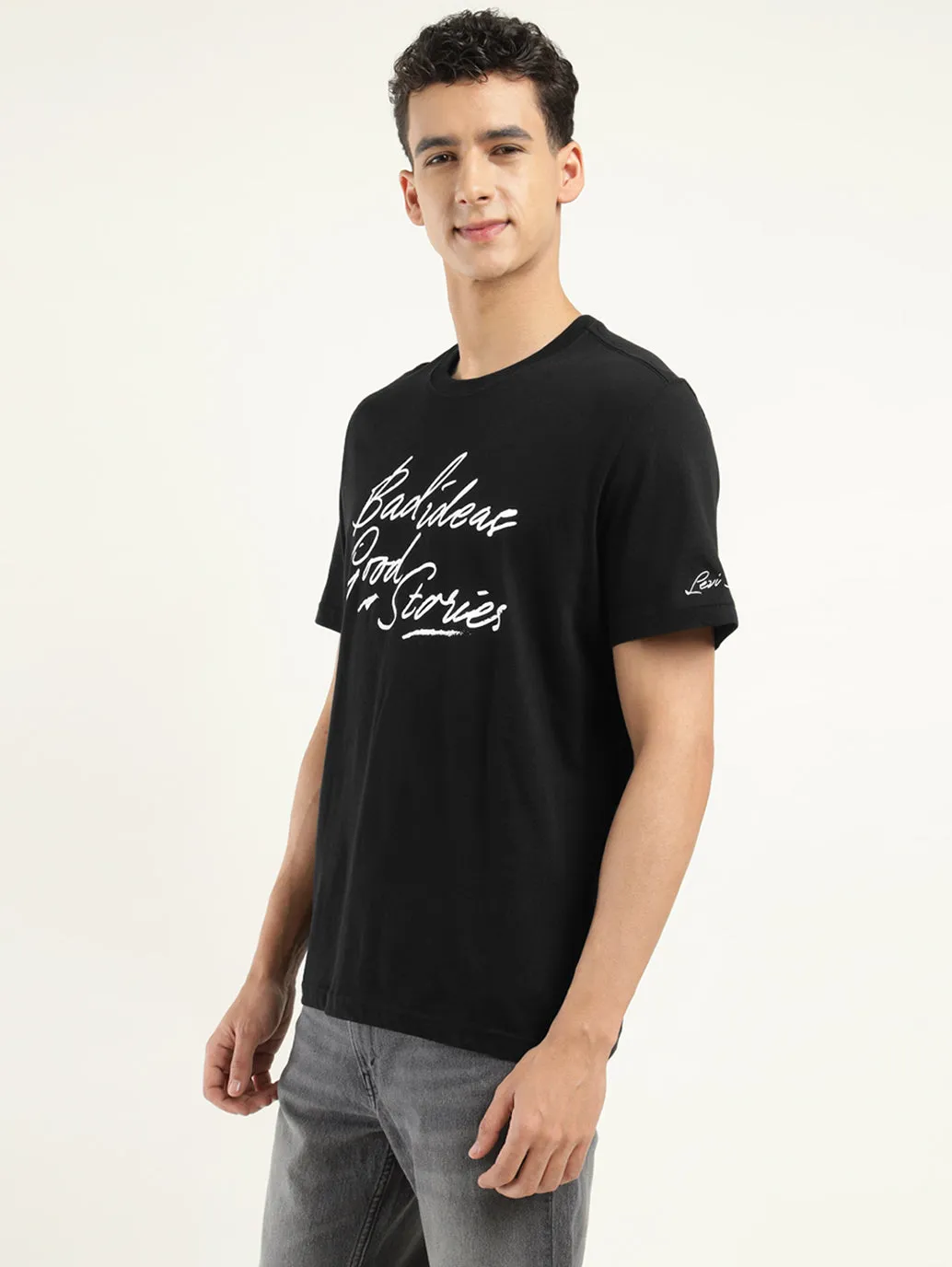 Men's Graphic Print Crew Neck T-shirt