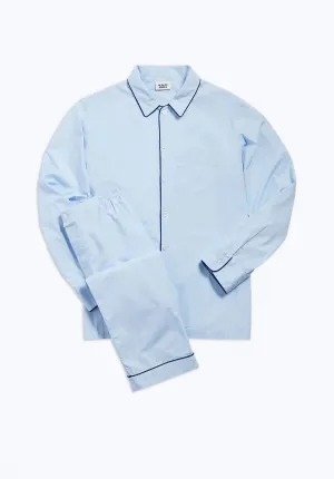 Men's Henry Pajama Set In Light Blue