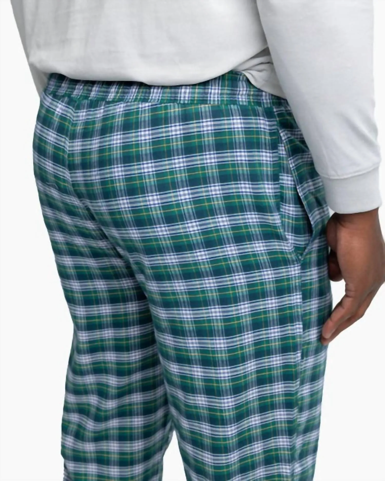 Men's Highmark Plaid Lounge Pant In Georgian Bay Green