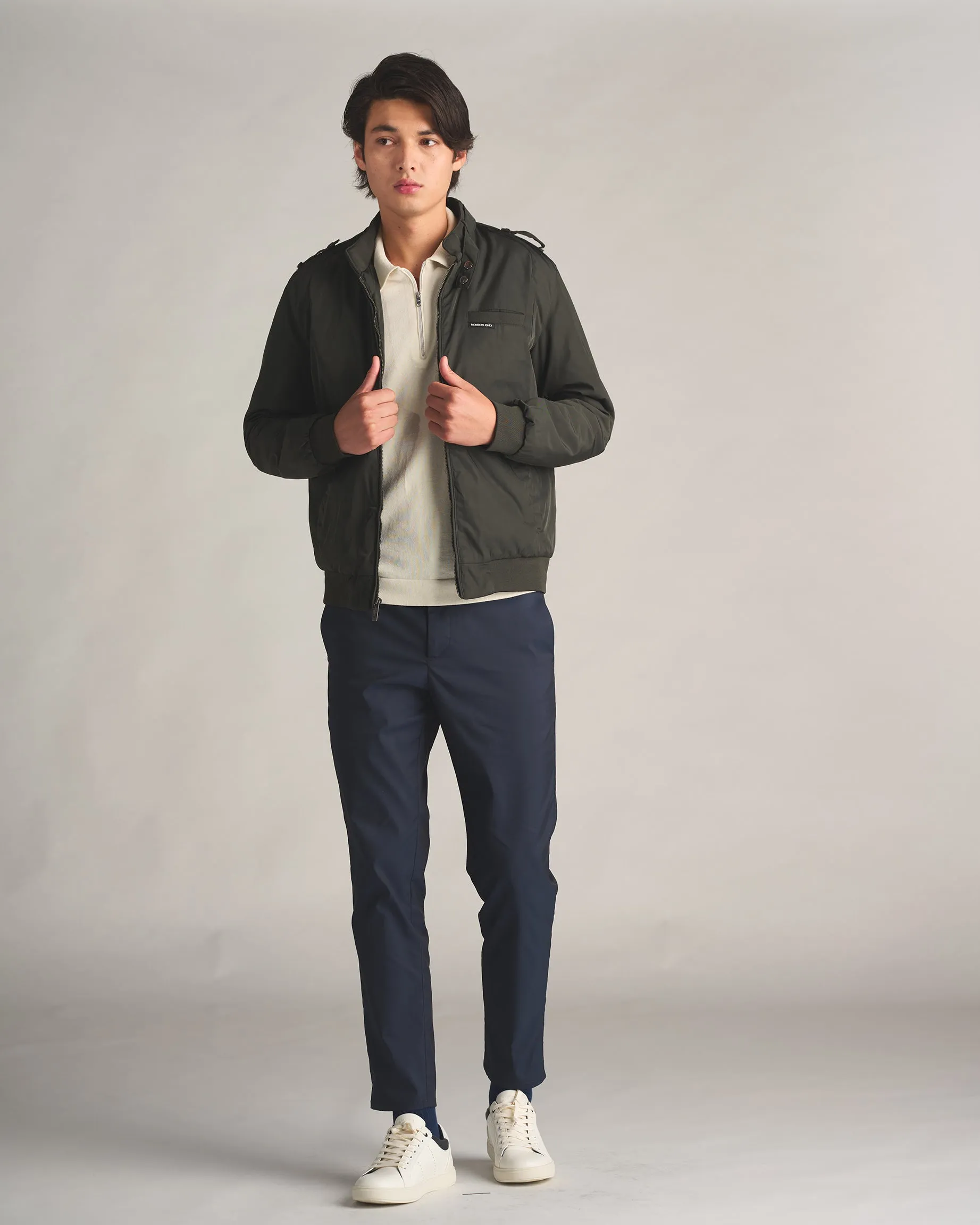 Men's Iconic Racer Quilted Lining Jacket (Slim Fit)