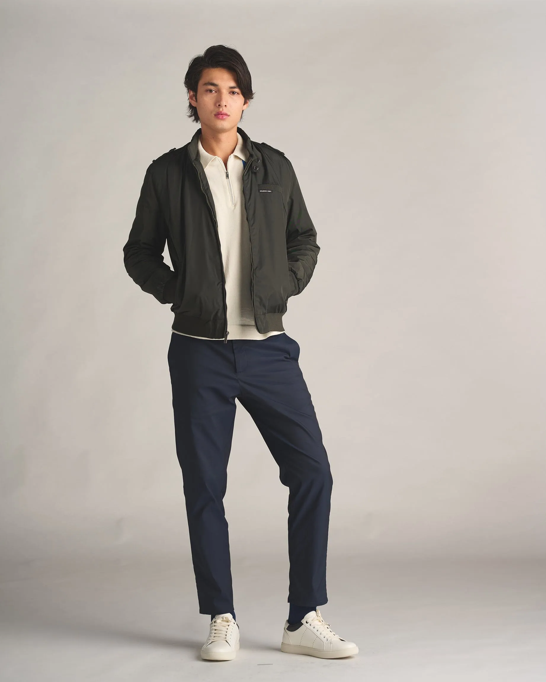 Men's Iconic Racer Quilted Lining Jacket (Slim Fit)