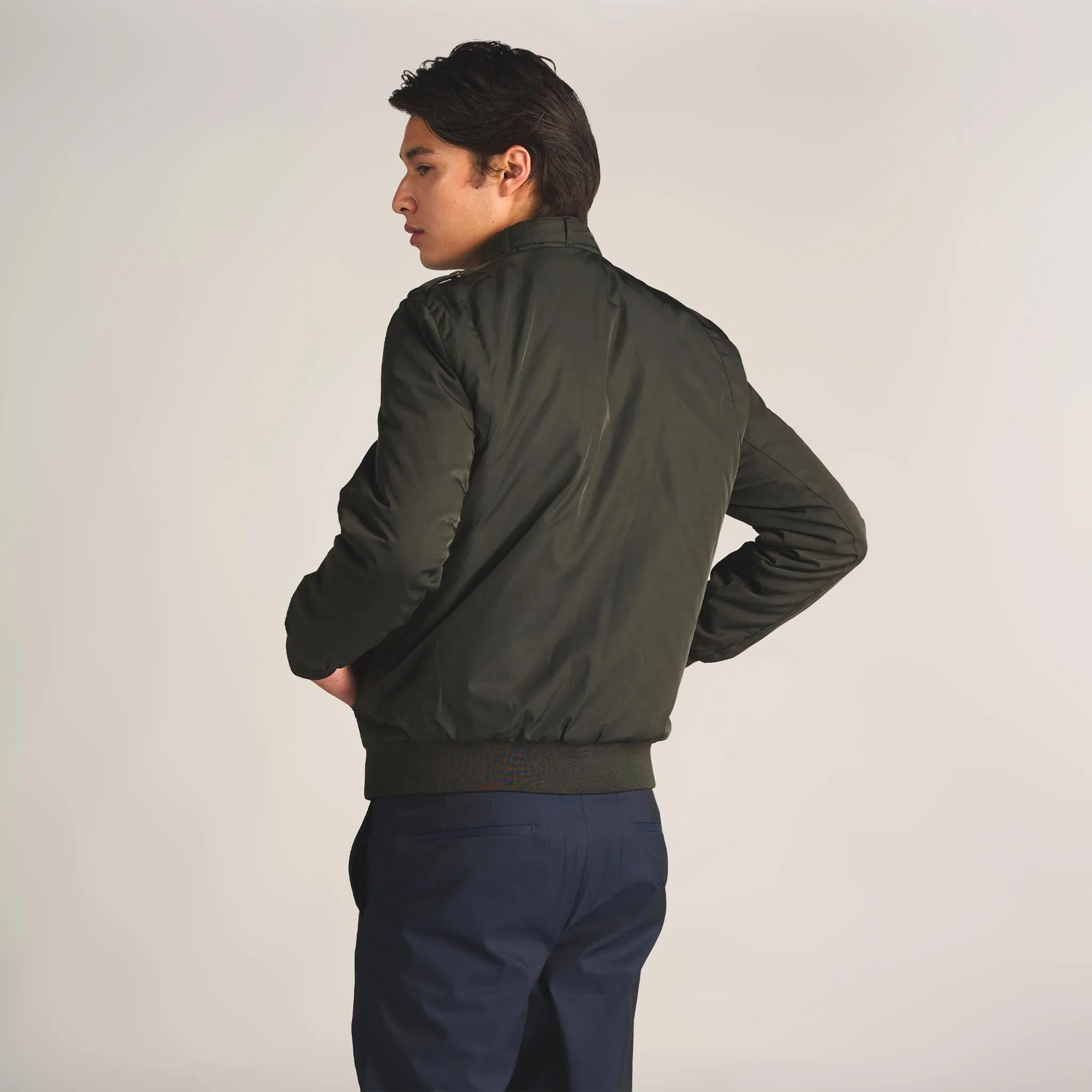 Men's Iconic Racer Quilted Lining Jacket (Slim Fit)