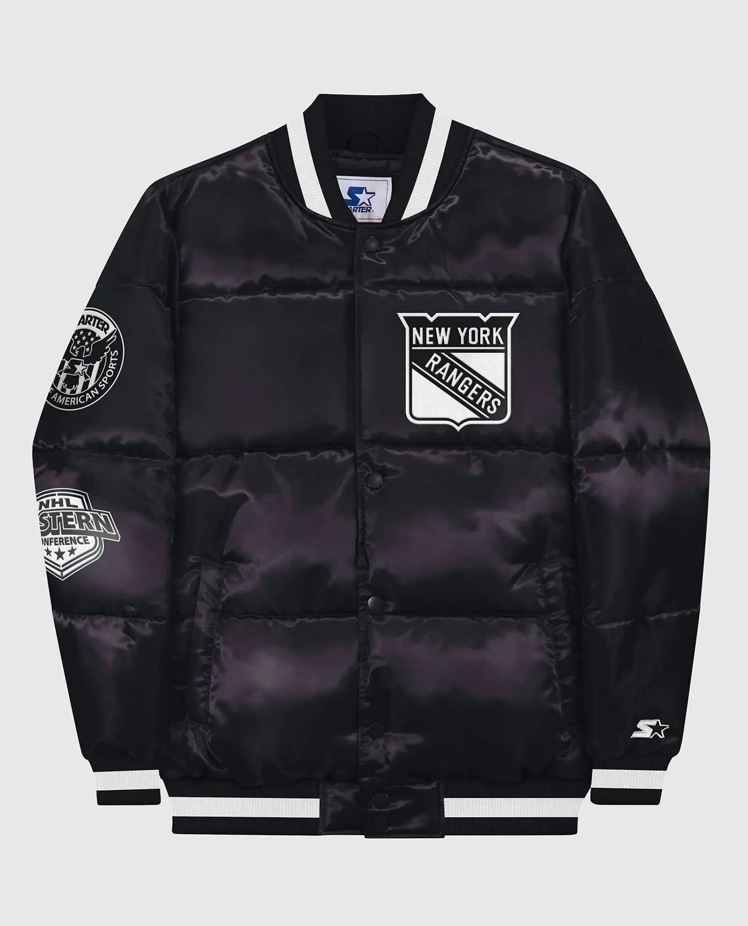Men's New York Rangers Down Fill Puffer Jacket In Black