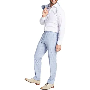 Mens Plaid Polyester Dress Pants