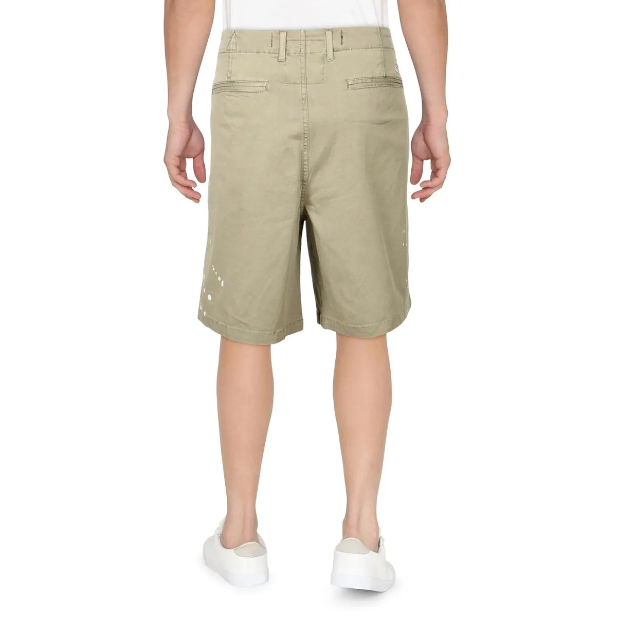 Mens Printed Midi Khaki, Chino Shorts