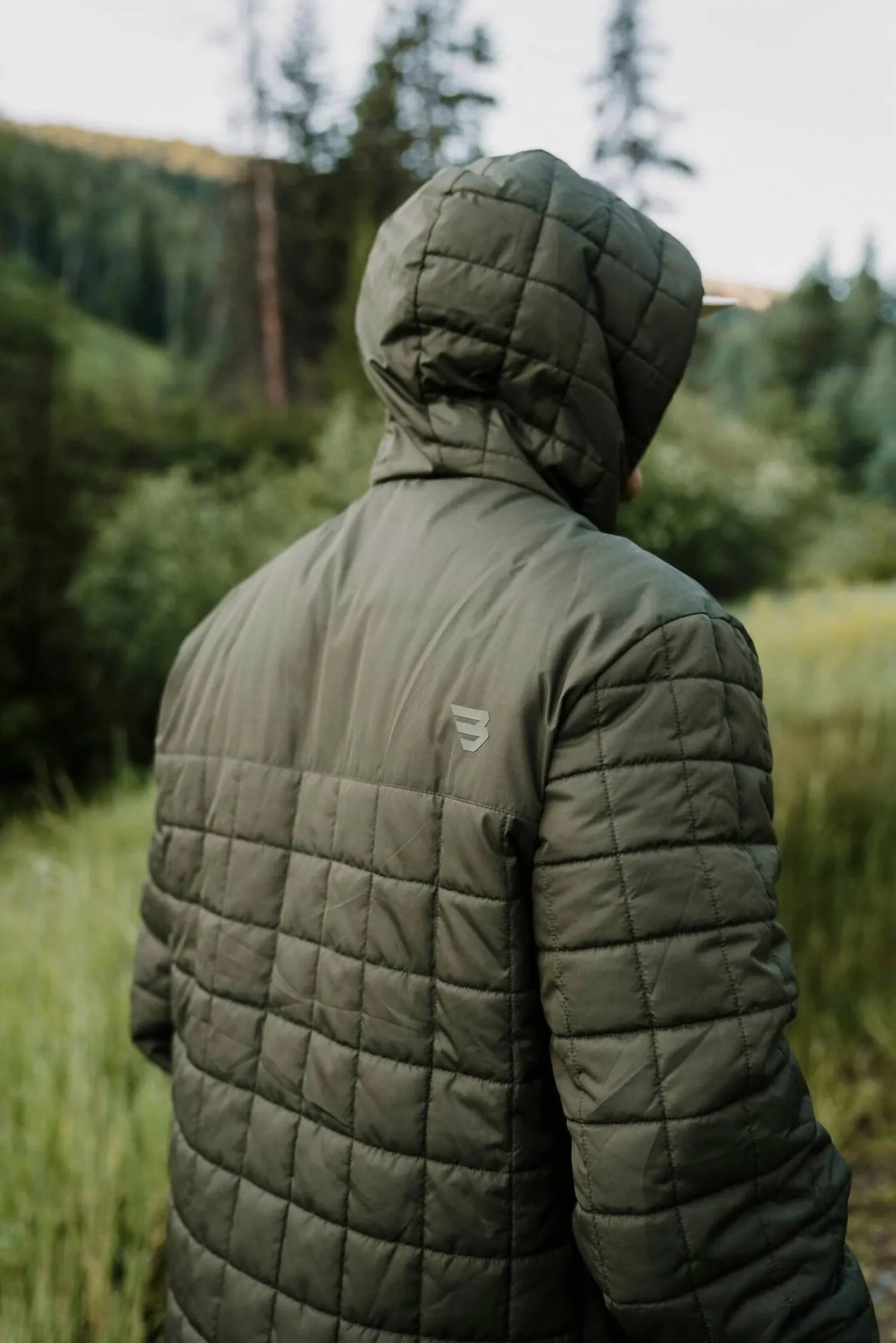 Men's Puffer Oversized Jacket In Mallard Green
