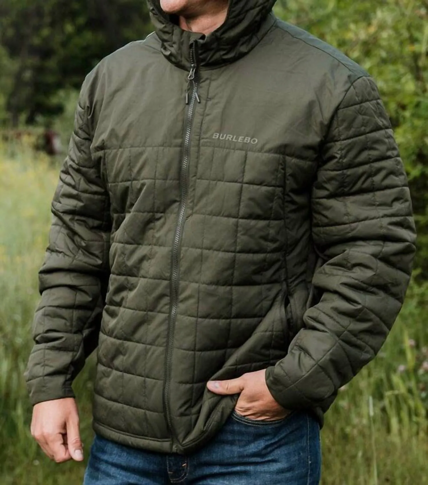 Men's Puffer Oversized Jacket In Mallard Green