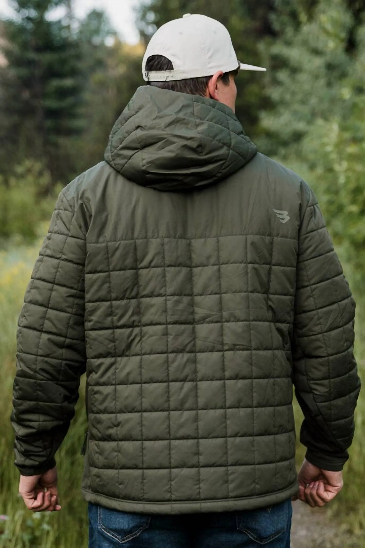 Men's Puffer Oversized Jacket In Mallard Green