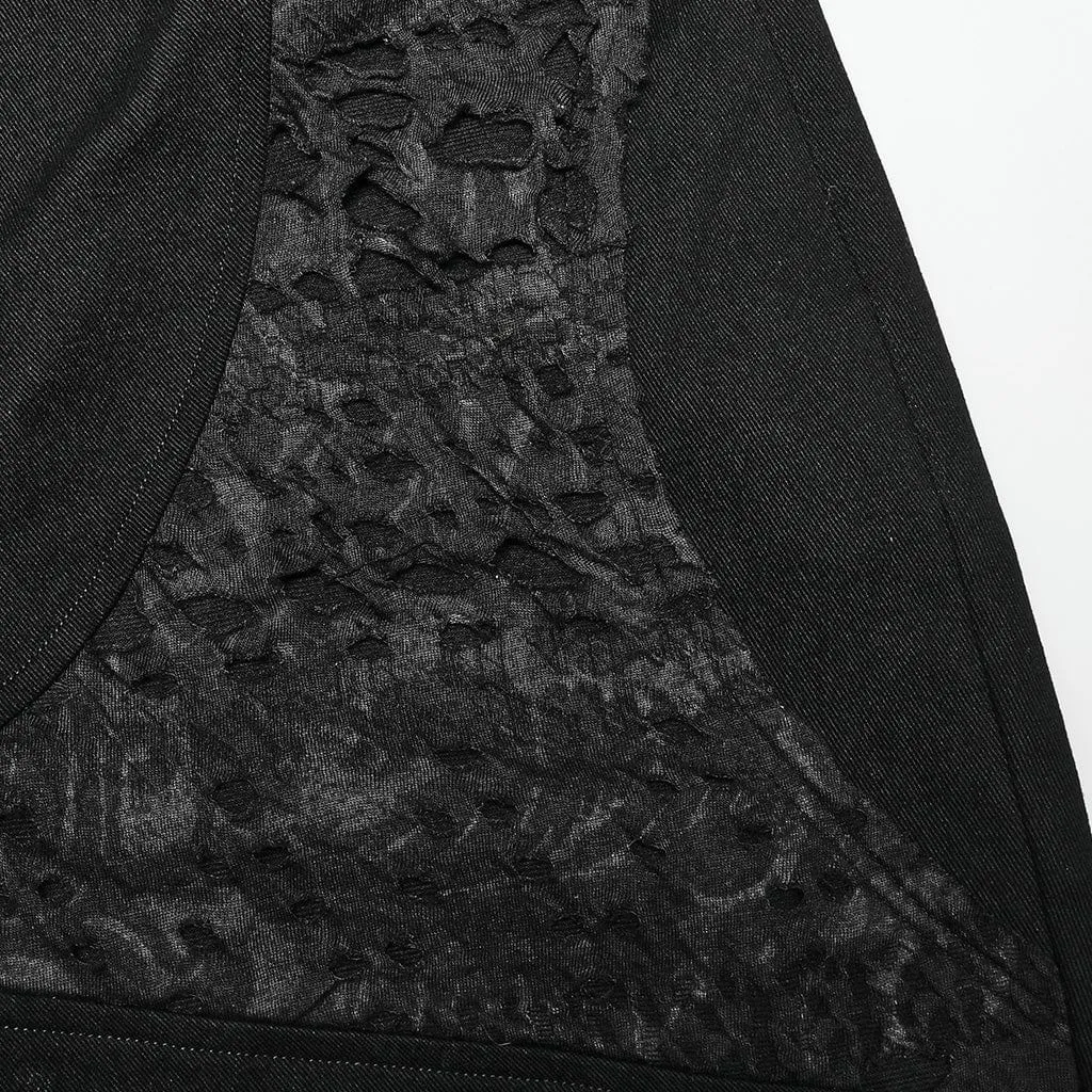 Men's Punk Ripped Splice Pants
