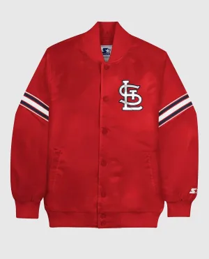 Men's St. Louis Cardinals Satin Full-Snap Jacket In Red
