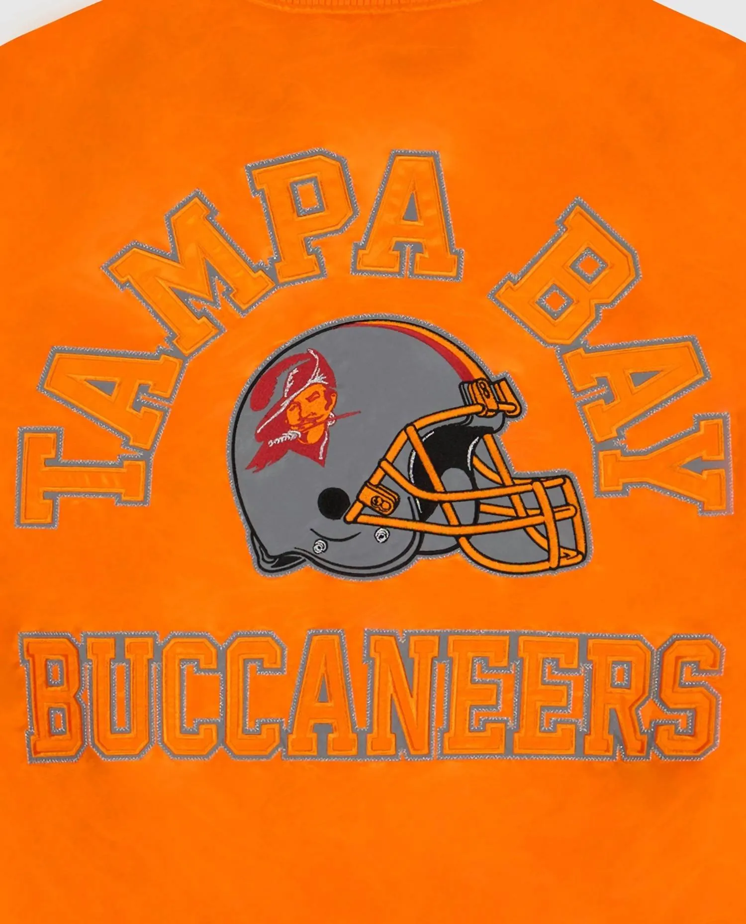Men's Tampa Bay Buccaneers Varsity Satin Full-Snap Jacket In Orange