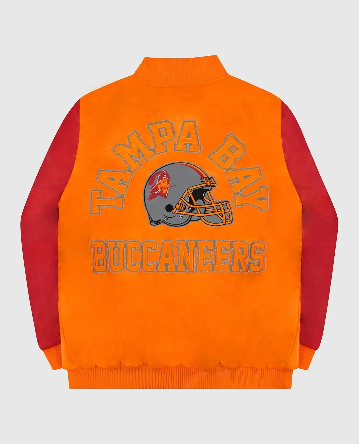 Men's Tampa Bay Buccaneers Varsity Satin Full-Snap Jacket In Orange