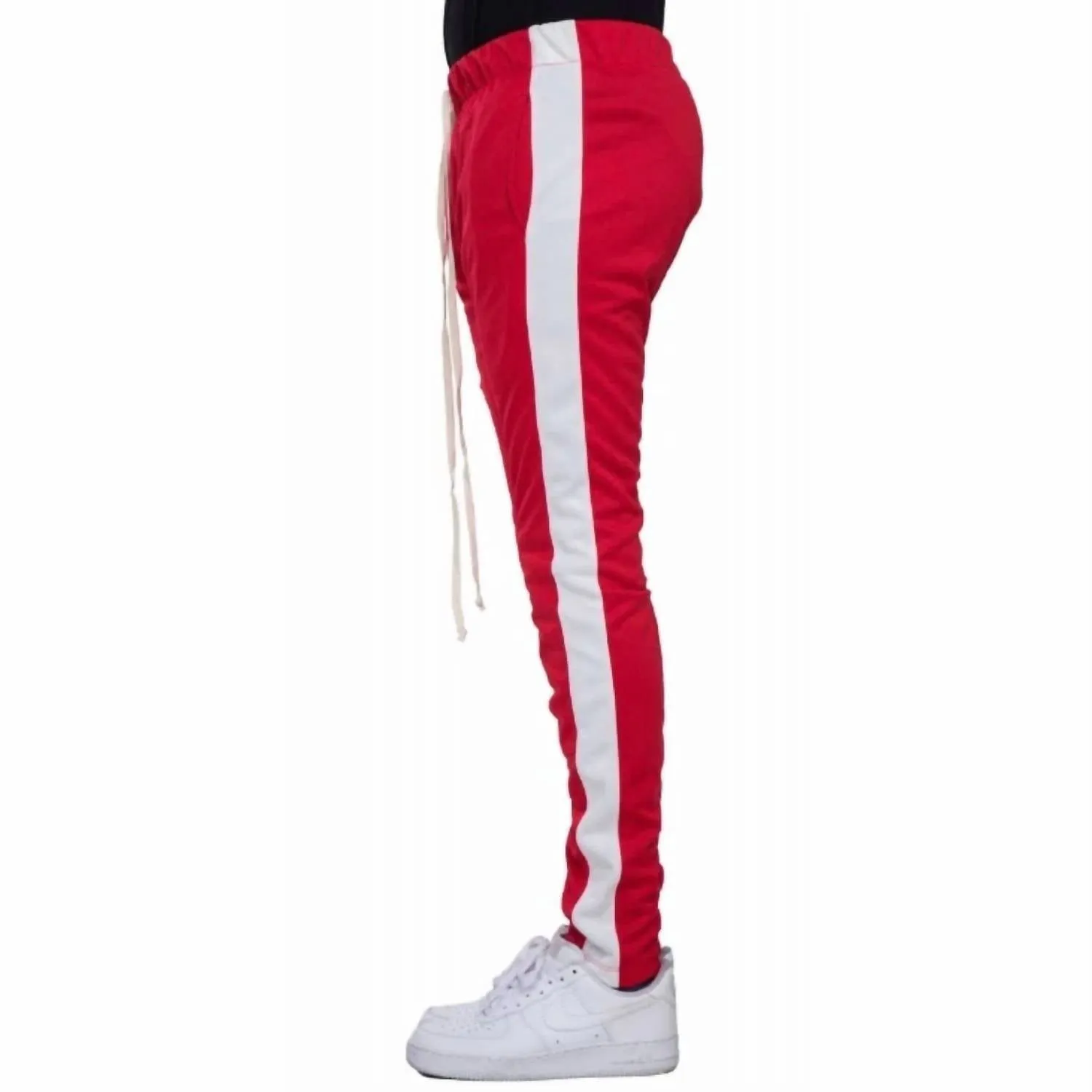 Men's Track Pant In Red/white