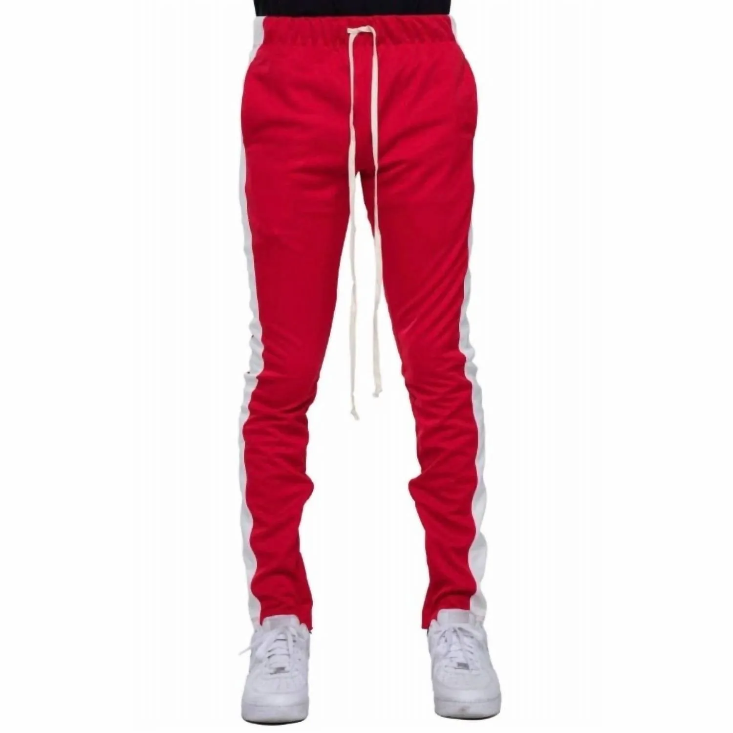 Men's Track Pant In Red/white