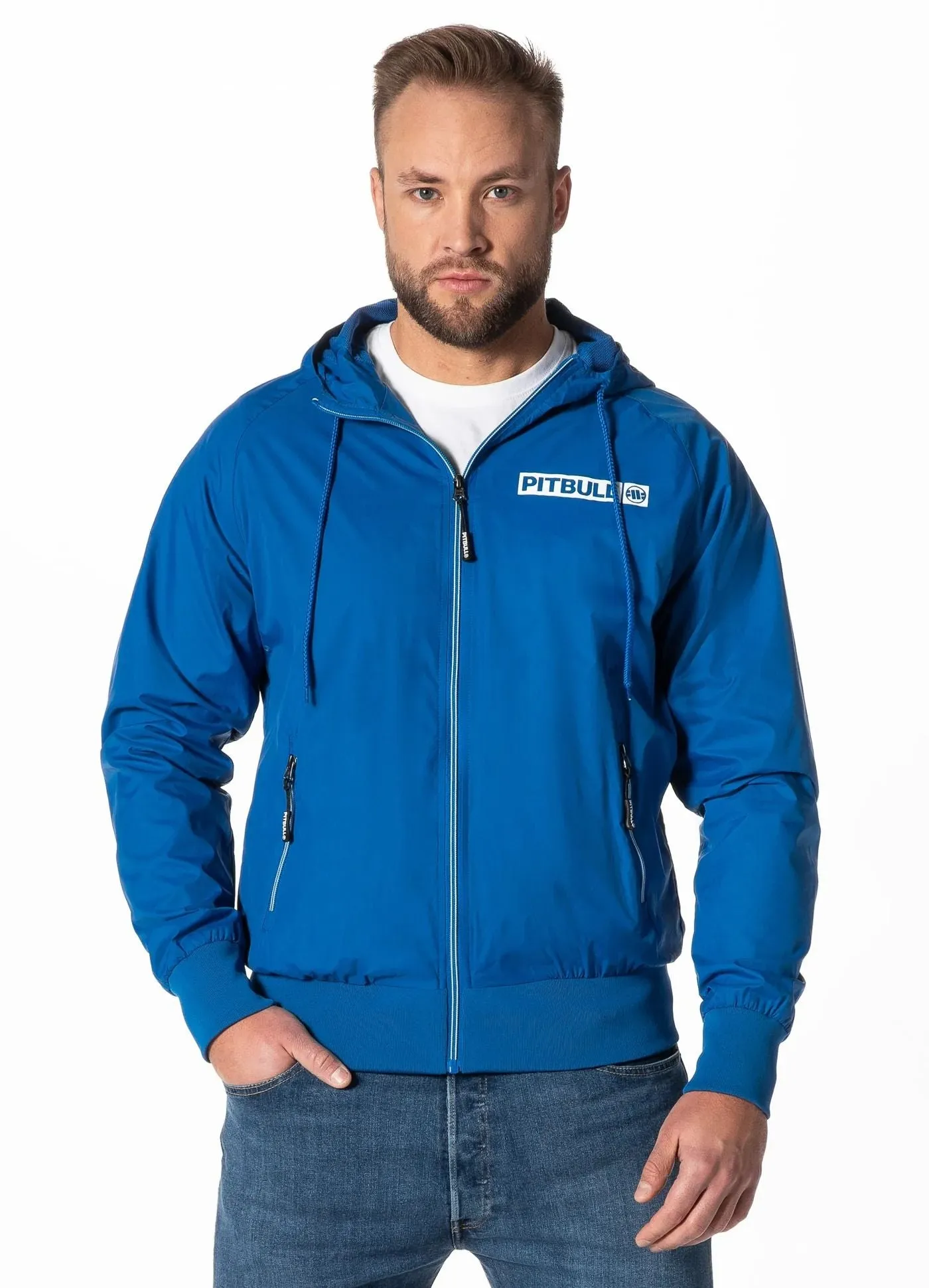 Men's transitional hooded jacket Athletic Logo