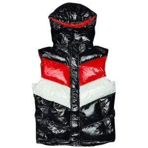 Men's Tri Color Bubble Vest In Ferrari Red
