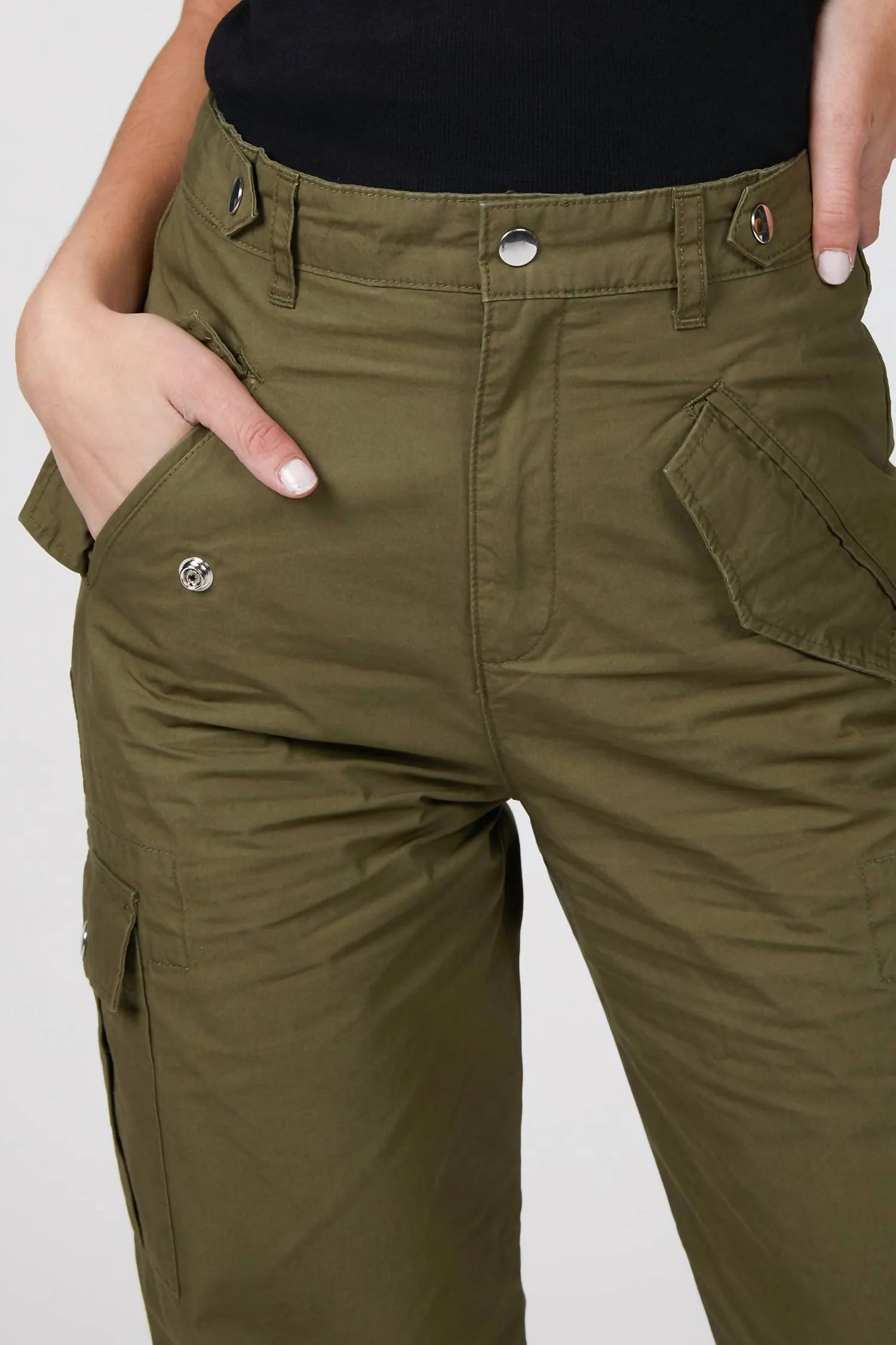 Military Trousers In Army Green