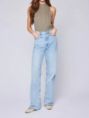 Mockneck Sleeveless Sweater In Sage