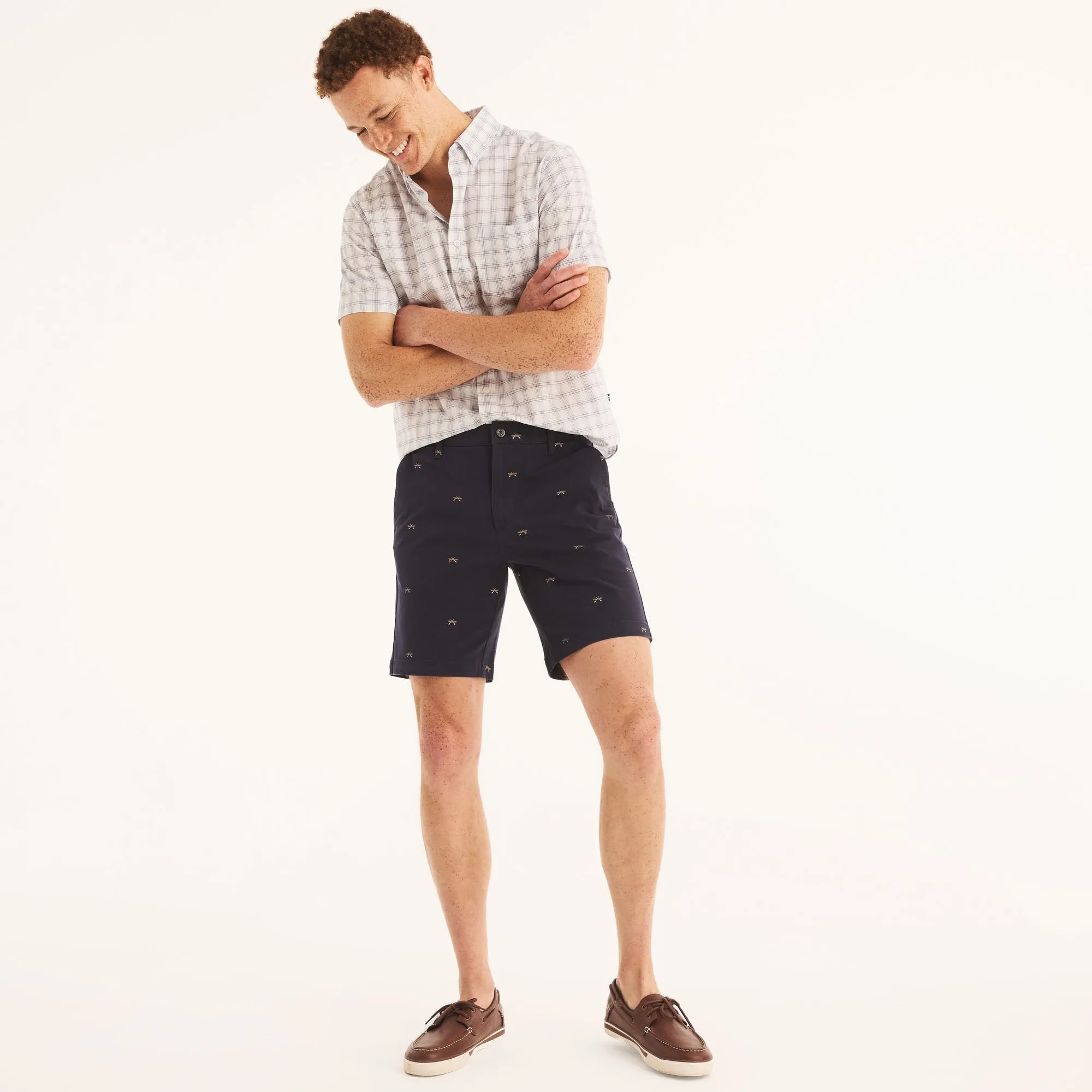 Nautica Mens 8.5" Printed Deck Short