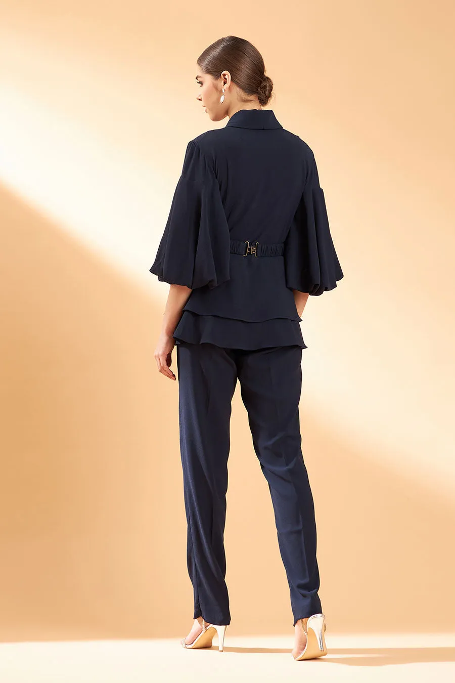 Navy Crystal Blazer Co-Ord Set