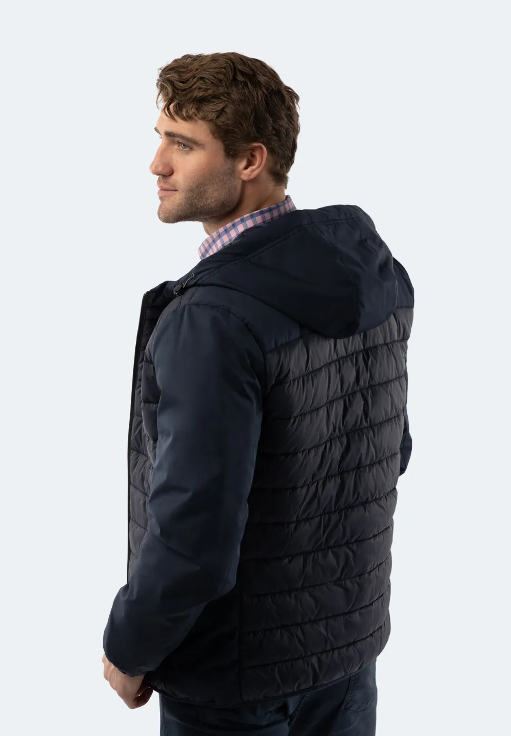 Navy Hooded Puff Coat