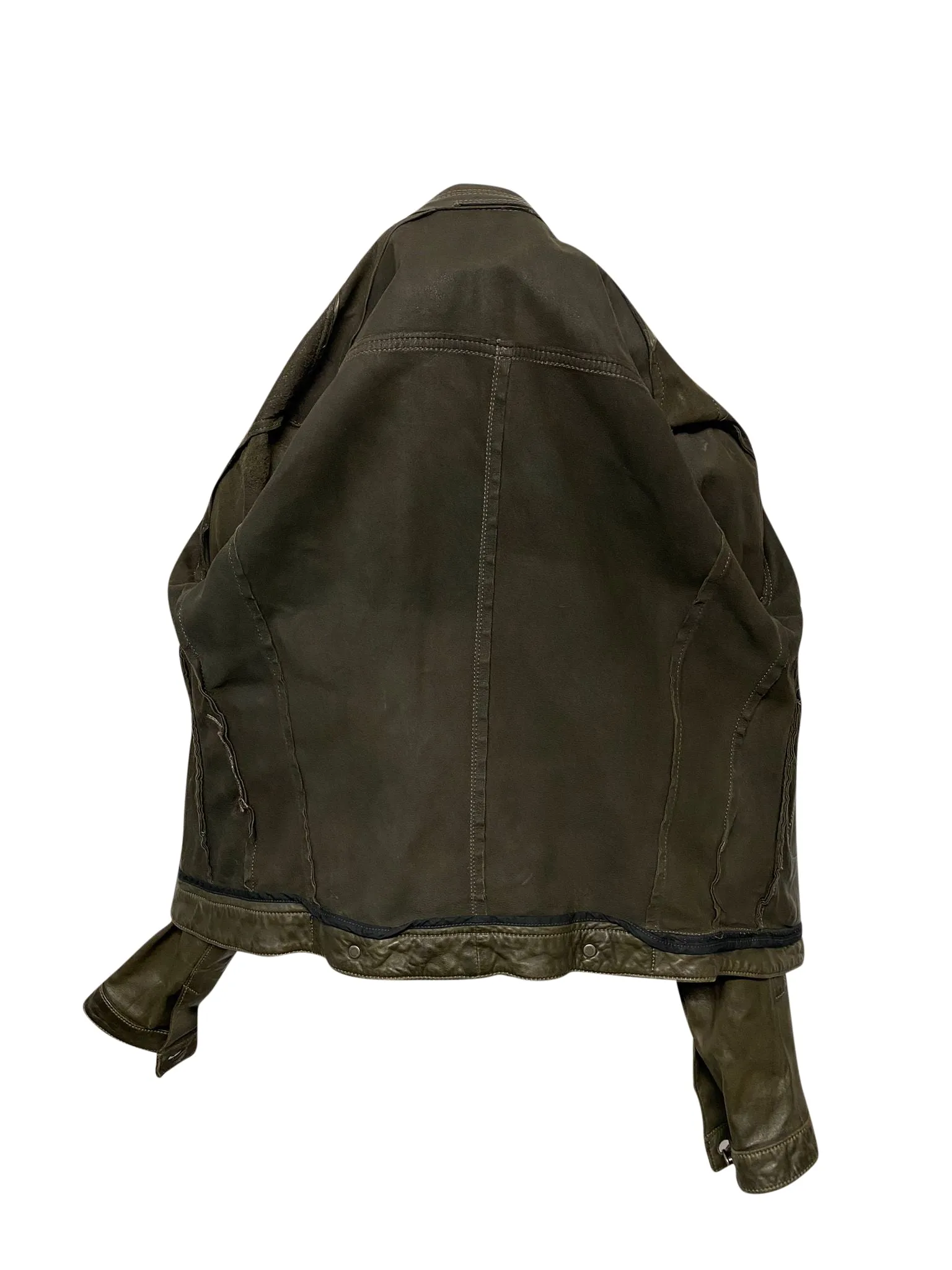 Neil Barrett Jacket in Khaki Leather