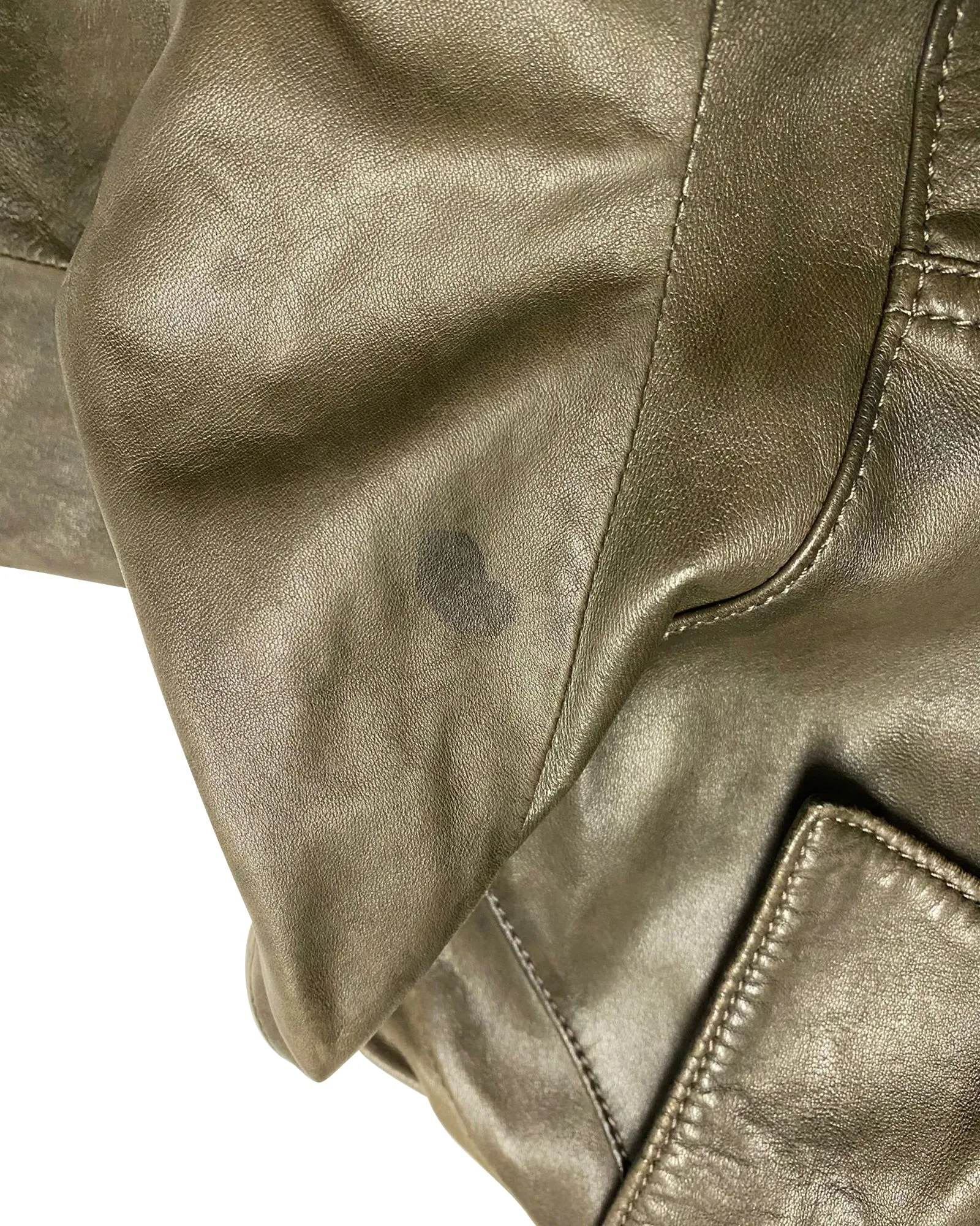 Neil Barrett Jacket in Khaki Leather